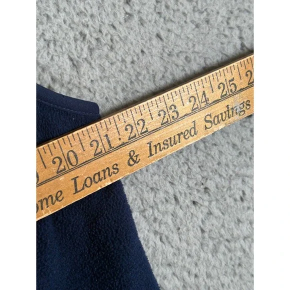 Layers Mens Navy Blue Fleece Vest Full Zip Pockets Outdoor Casual Size M - Picture 8 of 9